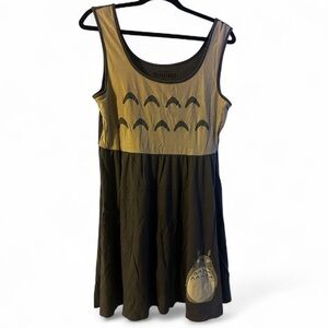 Totoro Blue and Tan Sleeveless Dress